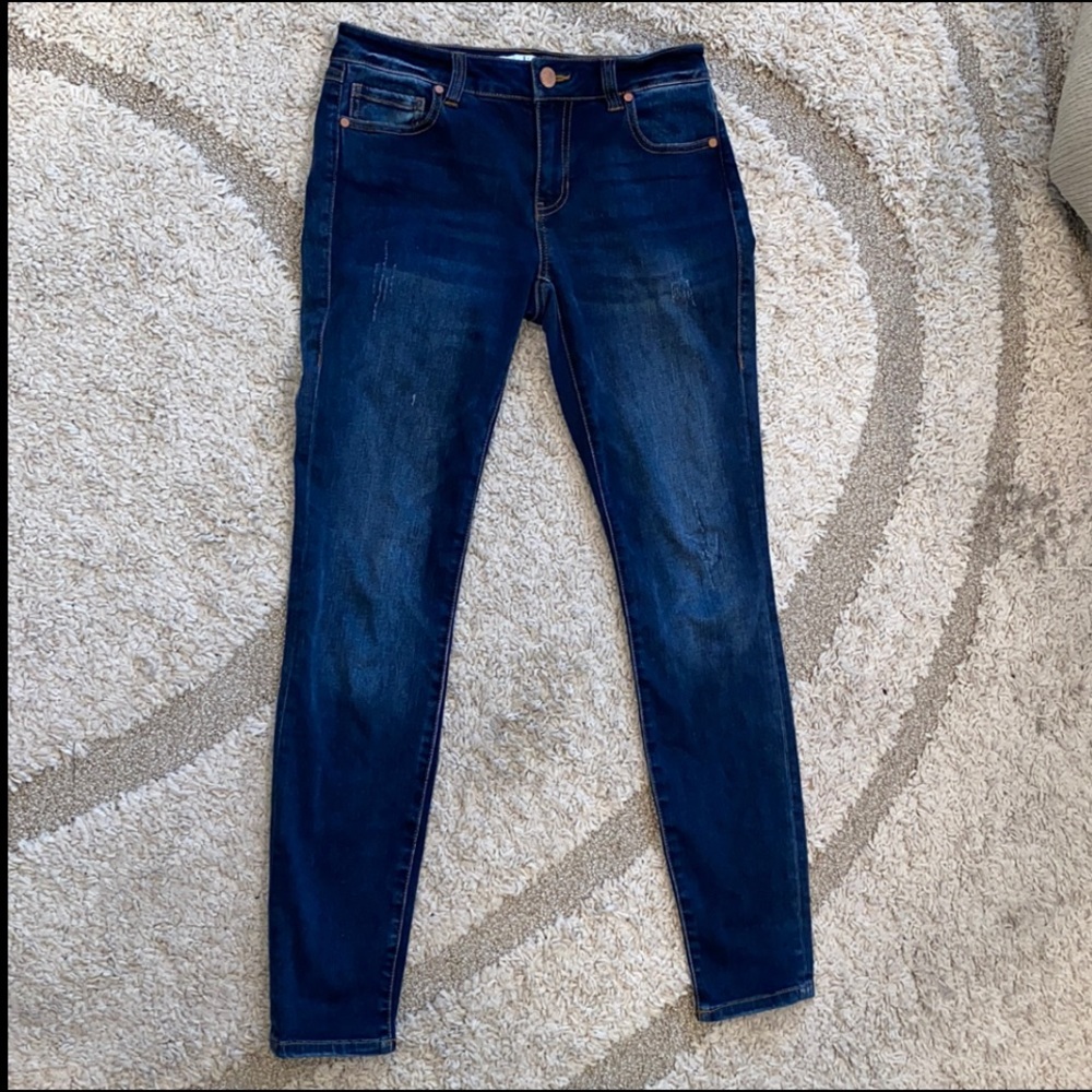 CABI blue denim skinny, stretchy jeans - Size 4
